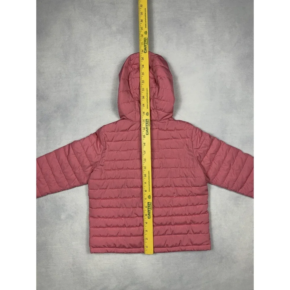 Gap Kids Puffer‎ Jacket Girls XS Pink Hooded Lightweight Coat ColdControl